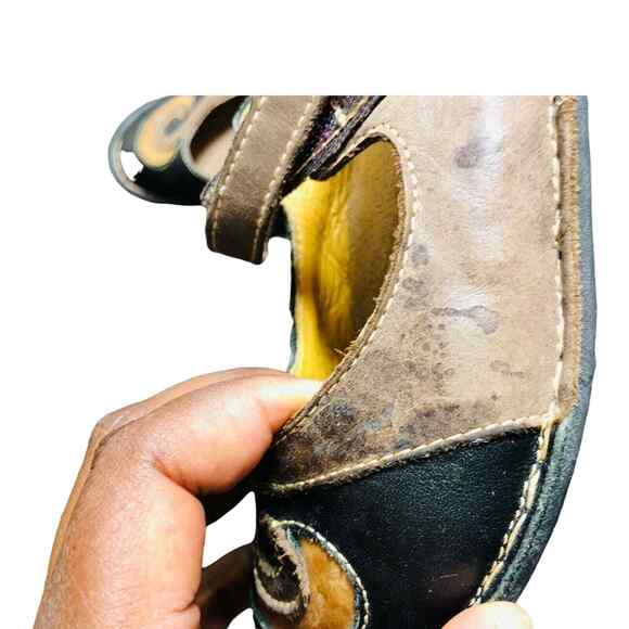 Spring Step Womens Cosmic-B Mary Jane Flat Shoes Black Brown Size 7 - Picture 7 of 8